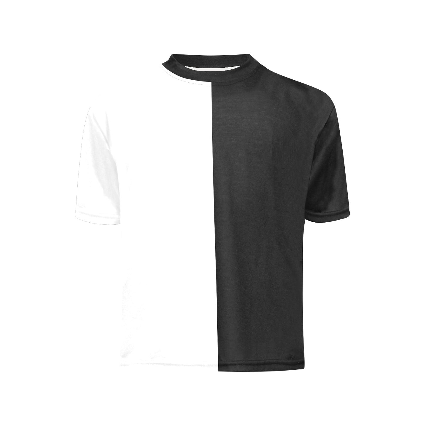 Half Black Half White Kids Tshirt, Two Tone Color Block Split Boys Girls Children Youth Graphic Crewneck Tee Short Sleeve Shirt Top