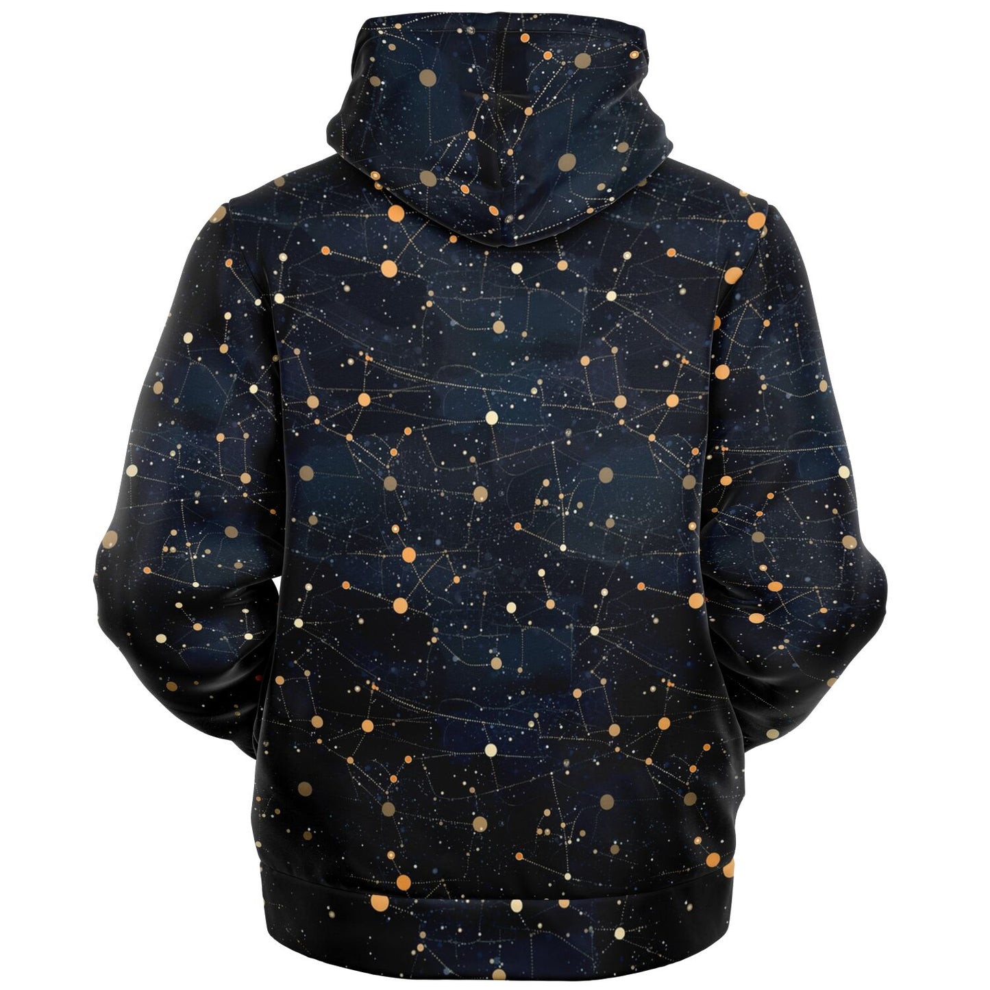 Constellation Zip Up Fleece Lined Hoodie, Space Galaxy Heavyweight Full Zipper Pocket Men Women Unisex Aesthetic Hooded Sweatshirt Jacket