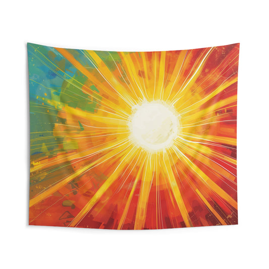 Sunshine Tapestry, Sun Sunrays Wall Art Hanging Cool Unique Landscape Large Small Decor Bedroom College Dorm Room