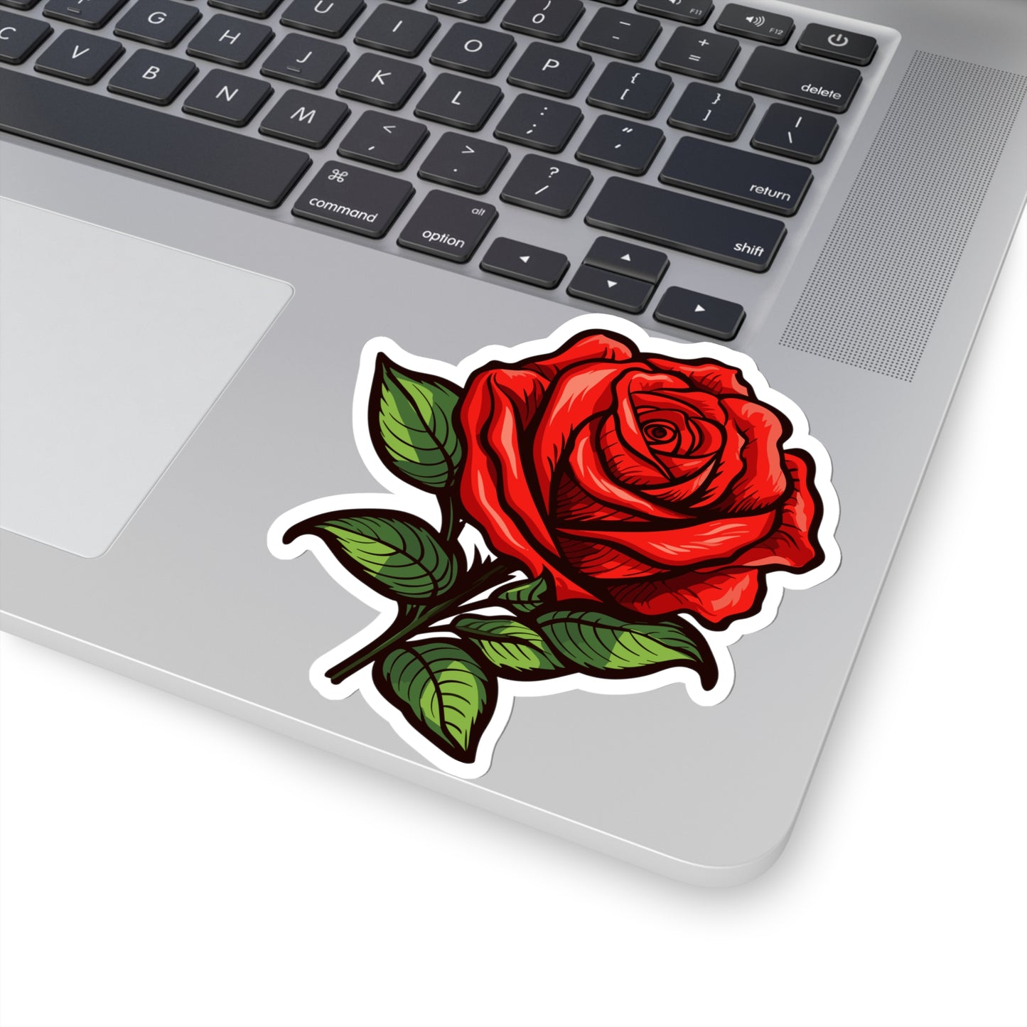 Red Rose Sticker Decal, Tattoo Art Vinyl Laptop Cute Waterbottle Tumbler Car Waterproof Bumper Clear Aesthetic Die Cut Wall Starcove Fashion