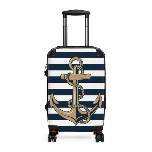 Anchor Suitcase Luggage, Marine Boat Cruise Carry On 4 Wheels Cabin Travel Small Large Set Rolling Spinner Lock Men Women Hard Shell Case - Starcove Fashion