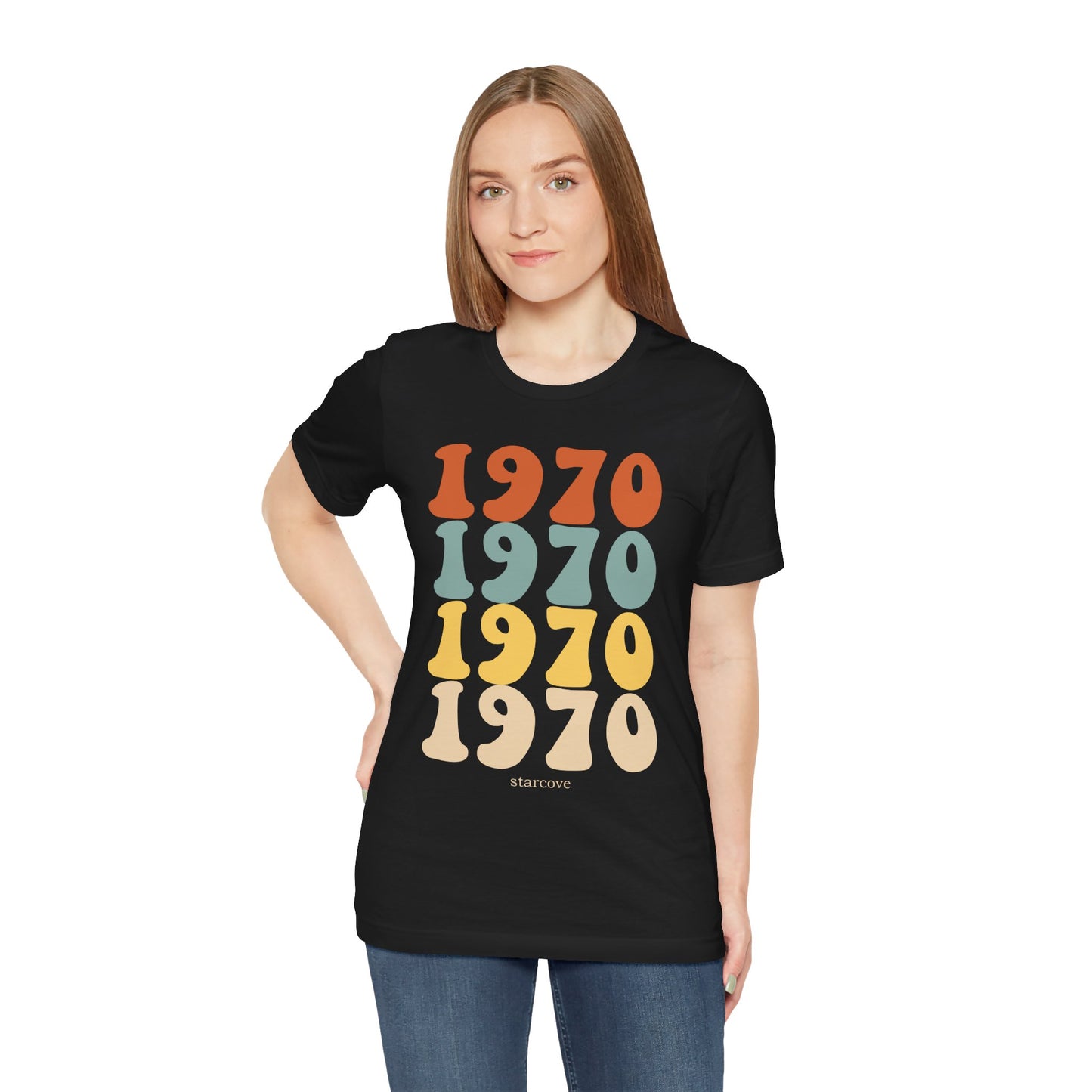1970 shirt, Birthday Party Women Men Dad Mom Born 70s Retro Vintage 55th Turning Years Gift Idea Present Made Funny Graphic TShirt Tee