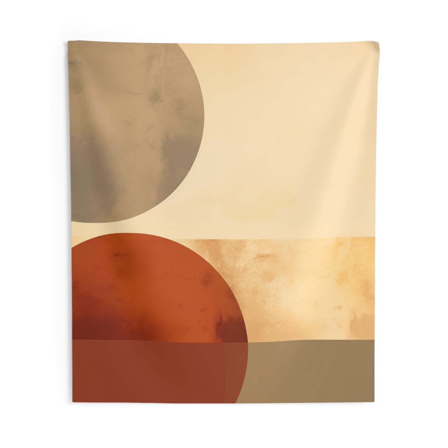 Earth Tone Tapestry, Brown Yellow Minimalist Modern Boho Wall Art Hanging Unique Vertical Aesthetic Large Small Bedroom College Dorm Room