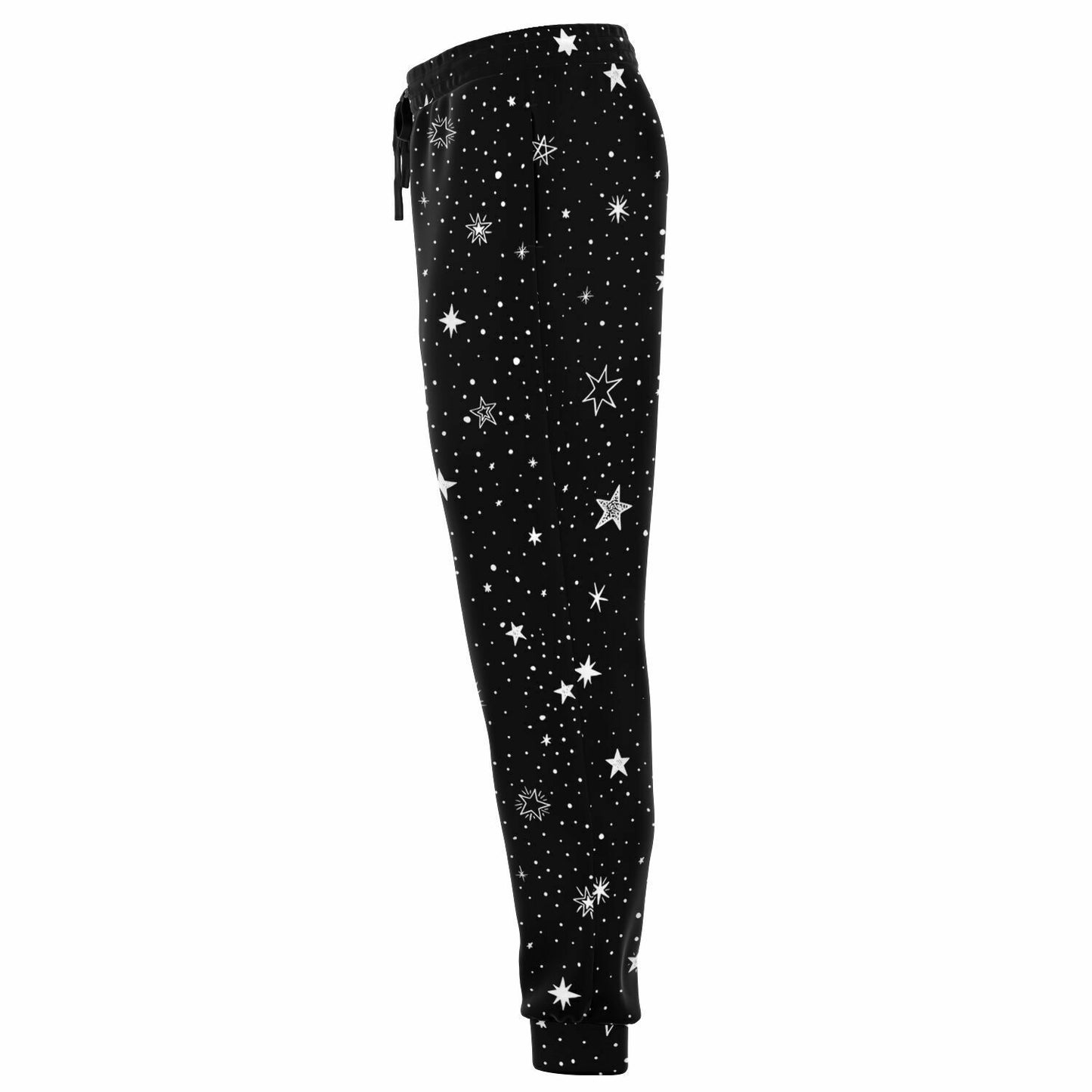 Stars Joggers Sweatpants with Pockets, Black Space Celestial Women Men Female Ladies Fleece Comfy Sweats Pants Loungewear Bottoms Starcove Fashion