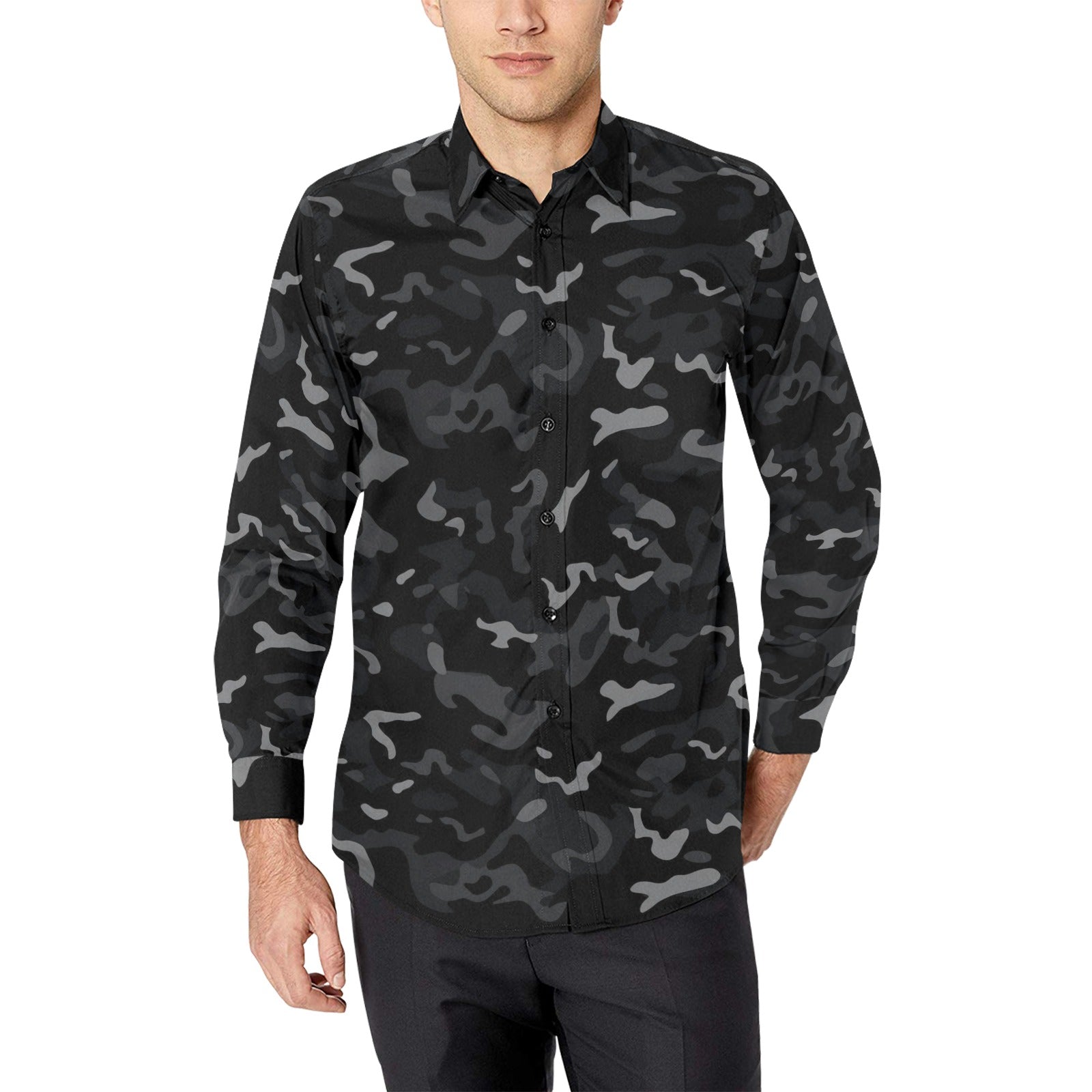 camo button up dress shirt Eight-X | Designer Shirts wicking fabric Cotton Twill Button Up - BWD1R02036