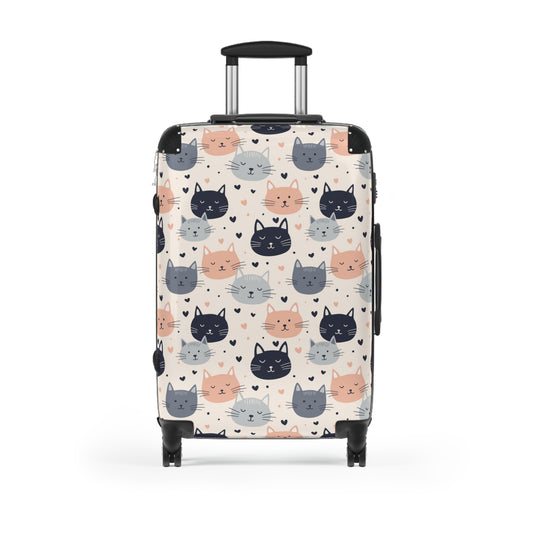 Suitcase Luggage With Cats On It, Kittens Cute Art Carry On 4 Wheels Cabin Travel Small Large Set Rolling Spinner Lock Hard Shell Case - Starcove Fashion