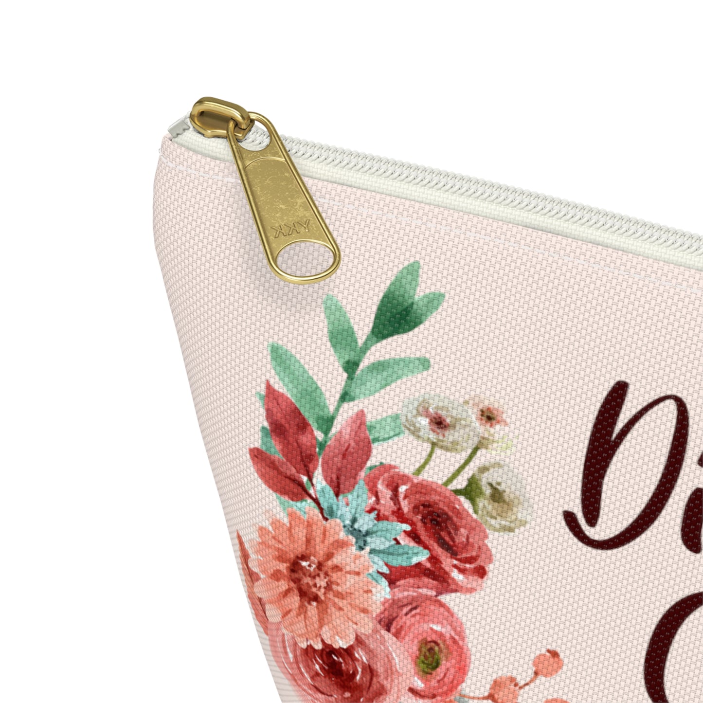Diabetes Crap Supply Bag, Flowers Diabetic Pouch Travel Case Cute Medical Gift Type 1 One T1d Accessory Grandma Zipper w T-bottom