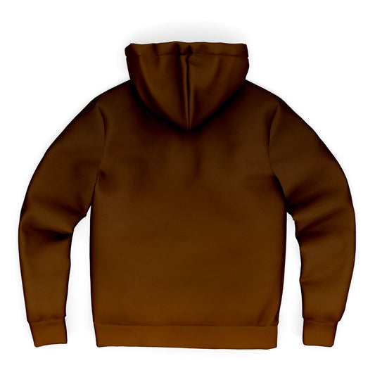 Brown Ombre Zip Up Fleece Lined Hoodie, Gradient Heavyweight Full Zipper Pocket Men Women Unisex Aesthetic Graphic Hooded Sweatshirt Jacket