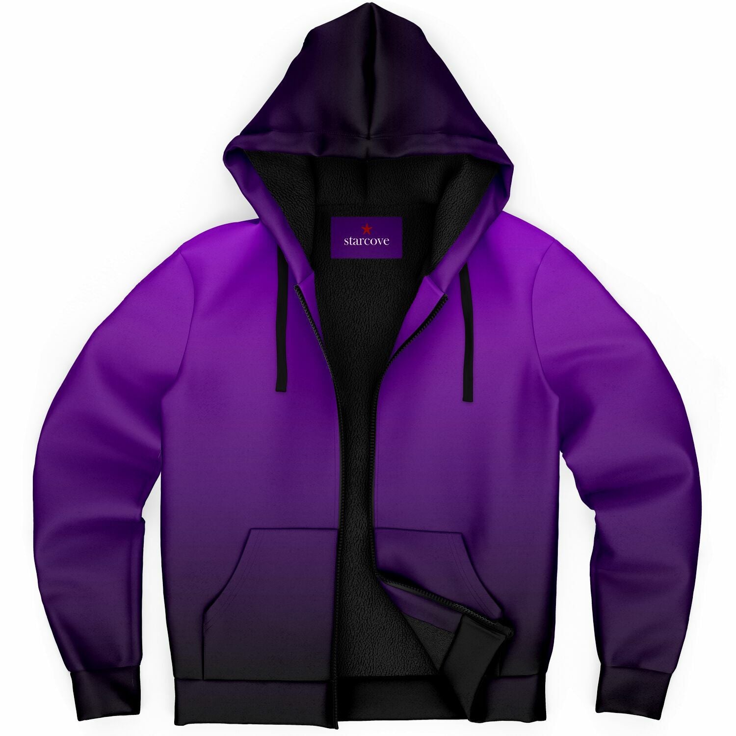 Women's Tie Dye Fleece Zip Hoodie - Long Sleeve, Hooded Jumper By Meet AI Muse