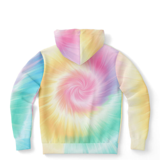 Pastel Tie Dye Hoodie, Pink Yellow Gradient Pullover Men Women Ladies Guys Aesthetic Cotton Hooded Sweatshirt Pockets Designer Plus Size