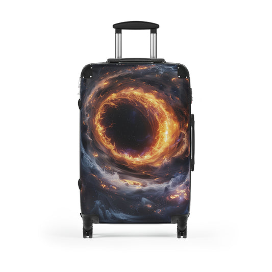 Galaxy Space Suitcase Luggage, Black Hole Stars Art Carry On 4 Wheels Cabin Travel Small Large Set Rolling Spinner Lock Hard Shell Case - Starcove Fashion