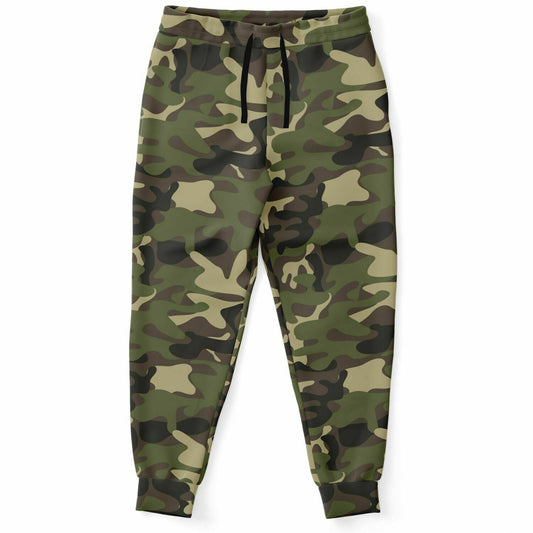 Camo Joggers Sweatpants with Pockets, Camouflage Green Women Men Female Ladies Fleece Comfy Sweats Pants Loungewear Bottoms