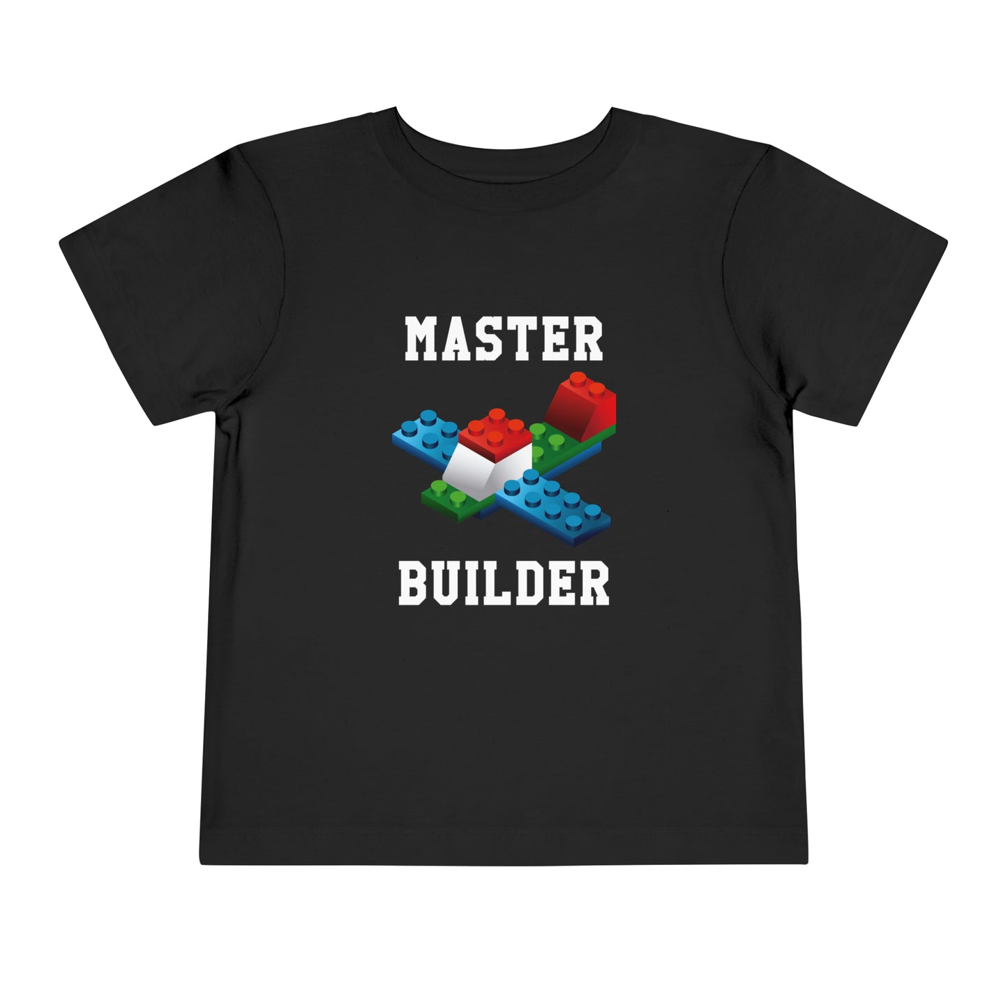 Master Builder Toddler T-shirt (2-5T), Funny Building Blocks Construction Airplane Birthday Cute Graphic Tee Child Kids Boy Girl Gift