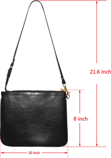 Polka Dot Small Leather Shoulder Bag, Black White Print Women Unique Cross Evening Travel Handmade Messenger Crossbody Zipper Purse Starcove Fashion