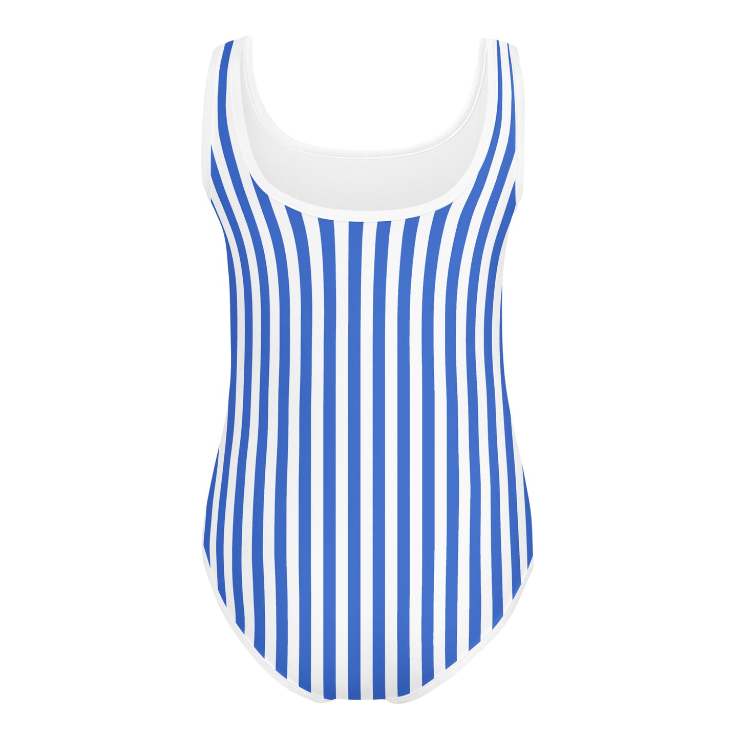 Blue Little Girl Kids Swimsuits (2T - 7), Vertical Striped Toddler One Piece Bathing Suit Swimming Swim Children Swimwear