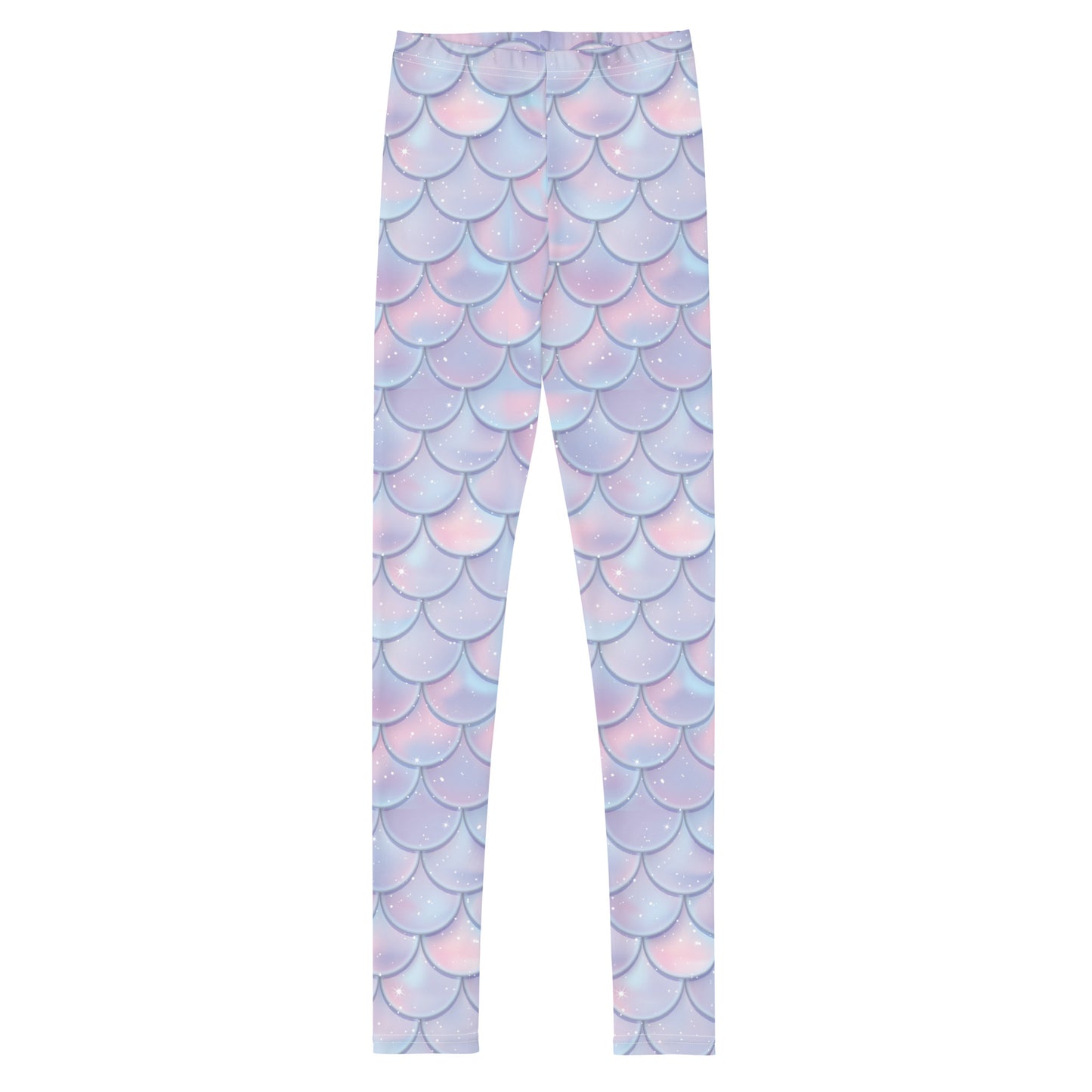Mermaid Girls Youth Leggings Dragon Scale Printed Yoga Pants Pastel Mermaid Outfit Dance Halloween Running Costume (8-20) Starcove Fashion