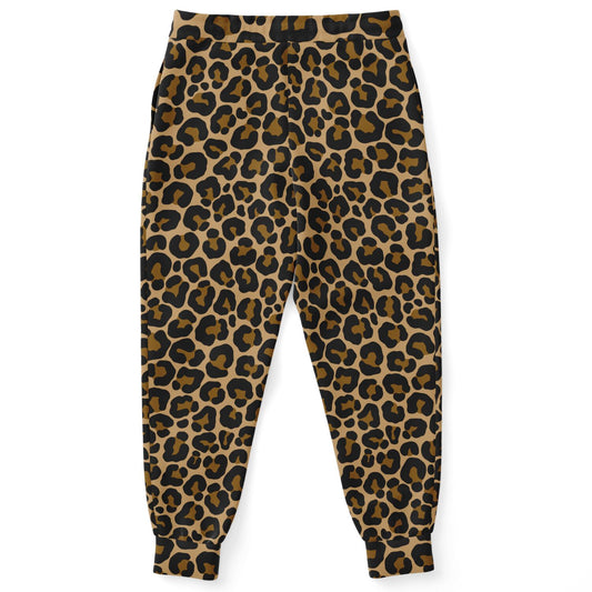 Leopard Joggers Sweatpants with Pockets, Animal Print Brown Cheetah Women Men Female Ladies Fleece Comfy Cotton Sweats Pants Bottoms