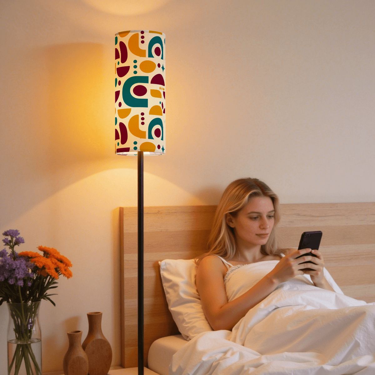Mid Century Modern Floor Lamp (Made in USA), Modern Standing Light Lampshade Living Room Bedroom Tall Corner Dimmable Cool Unique Reading - Starcove Fashion