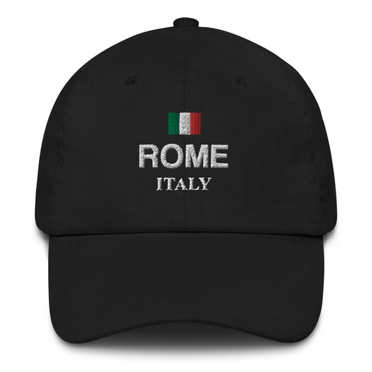 Rome Italy Embroidered Dad Hat, Vintage Italian Flag City Baseball Dad Hat Cap Mom Trucker Men Women Embroidery