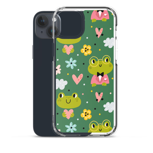 Frog Phone Case, iPhone 15 14 13 Pro Max Print Cute Kawaii Green Aesthetic iPhone 12 11 Mini SE XS Max XR X 8 7 Plus Cell Cover - Starcove Fashion