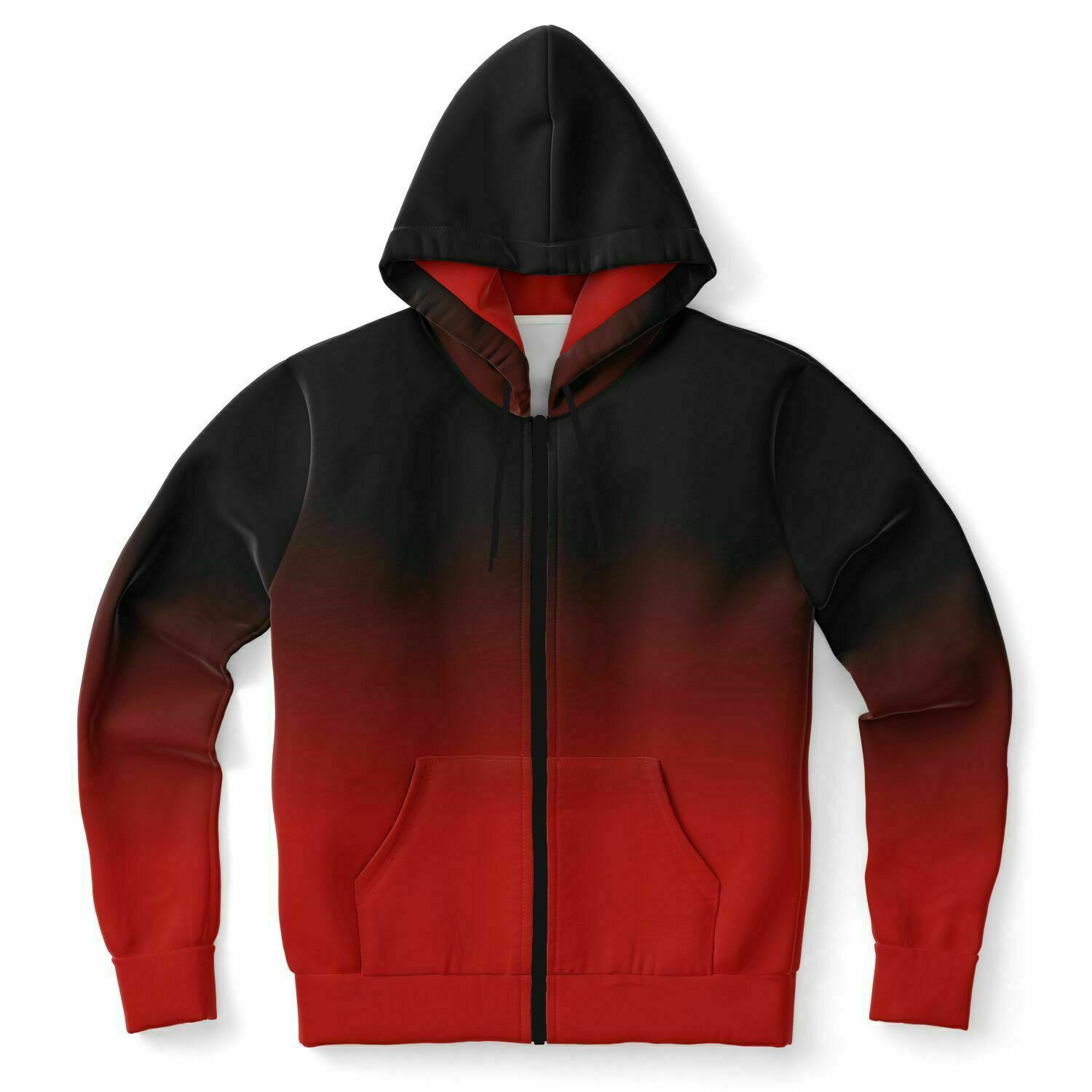 Black and Red Ombre Zip Up Hoodie, Tie Dye Gradient Front Zipper Pocket Men Women Unisex Aesthetic Cotton Fleece Hooded Sweatshirt 4XL Black and Red Ombre Zip Up Hoodie, Tie Dye Gradient Front Zipper Pocket Men Women Unisex Aesthetic Cotton Fleece Hooded Sweatshirt 4XL