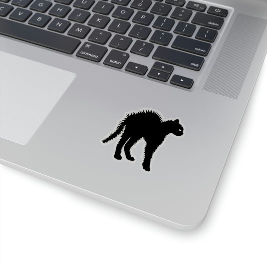Angry Black Cat Sticker, Hissing Laptop Decal Vinyl Cute Waterbottle Tumbler Car Waterproof Bumper Aesthetic Die Cut Wall Mural Starcove Fashion