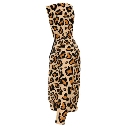 Leopard Hoodie, Animal Print Cheetah Big Cat Pullover Fleece Hoodie Sweater with Hood Plus Size Starcove Fashion