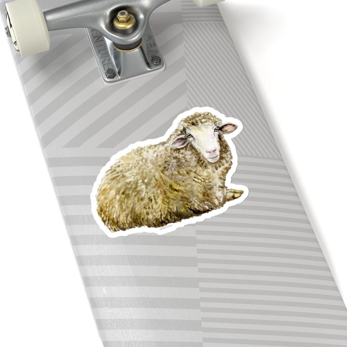 Sheep Stickers, Farm Animal Lamb Watercolor Laptop Vinyl Cute Waterbottle Tumbler Car Bumper Aesthetic Label Wall Mural Decal Die Cut Starcove Fashion