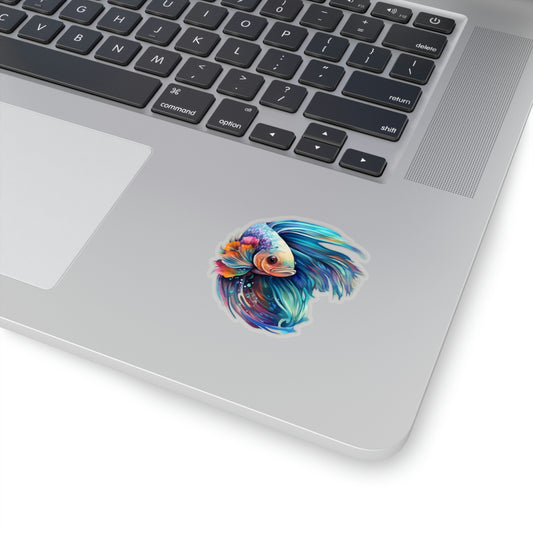 Betta Fish Sticker, Art Laptop Decal Vinyl Cute Waterbottle Tumbler Car Waterproof Bumper Aesthetic Die Cut Wall Mural Starcove Fashion