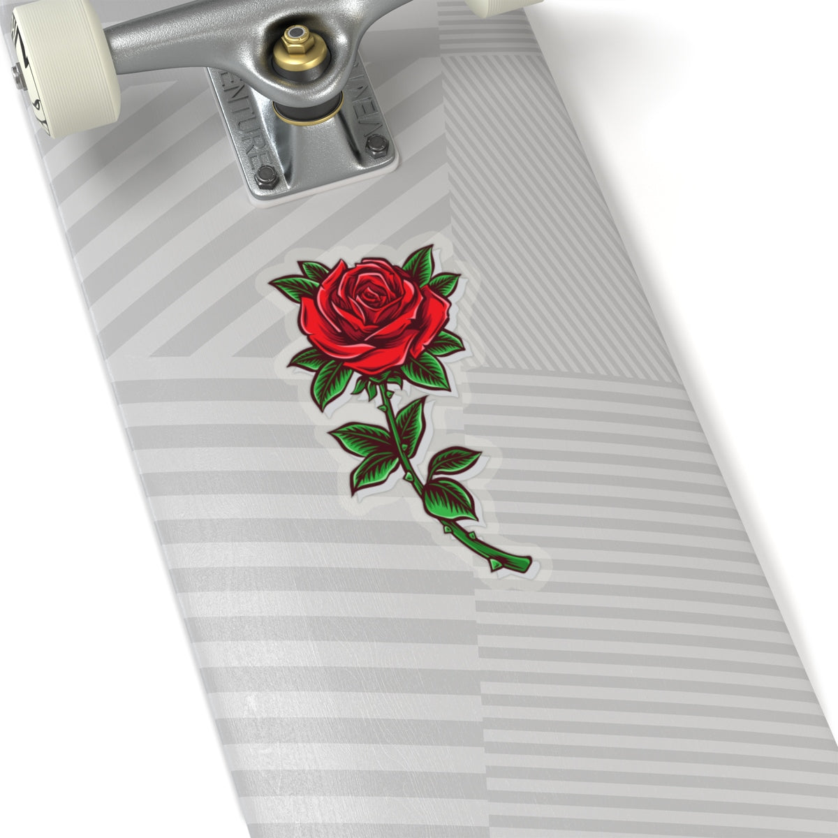 Red Rose Flower Sticker, Floral Art Tattoo Laptop Vinyl Cute Waterproof Waterbottle Tumbler Car Bumper Aesthetic Label Phone Mural Decal Starcove Fashion
