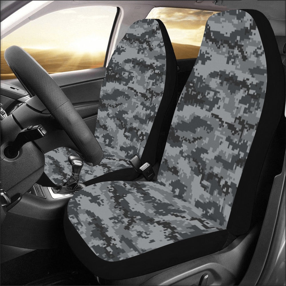 camo car seat and stroller set Grey Digital Camo Car Seat Covers (Set of 2), Dark Camouflage Front Seat Cover Vehicle SUV Truck RV Dog Seat Protectors Accessory
