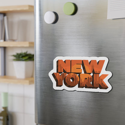 New York Magnet, City Landscape NYC Fridge Refrigerator Car Locker Cute Inspirational Kitchen Die Cut Magnet Starcove Fashion