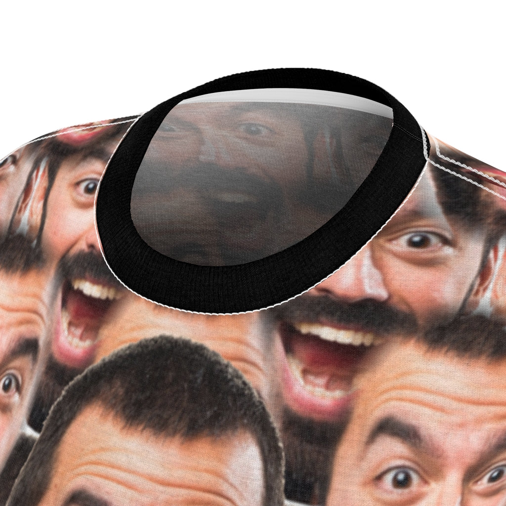 Custom Face All Over Print Photo Women's T-Shirt, Funny Repeating Photo Image Boyfriend Pet Personalized Bachelorette Party Homecoming Tee Starcove Fashion