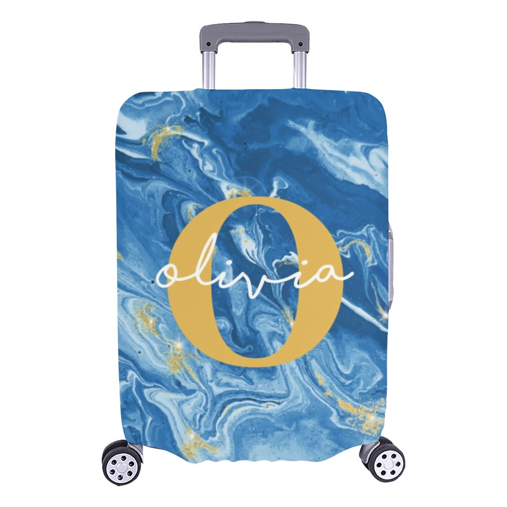 Personalized Luggage Cover, Custom Name Text Monogram Aesthetic Print Suitcase Bag Protector Travel Customized Wrap Small Large Gift Starcove Fashion