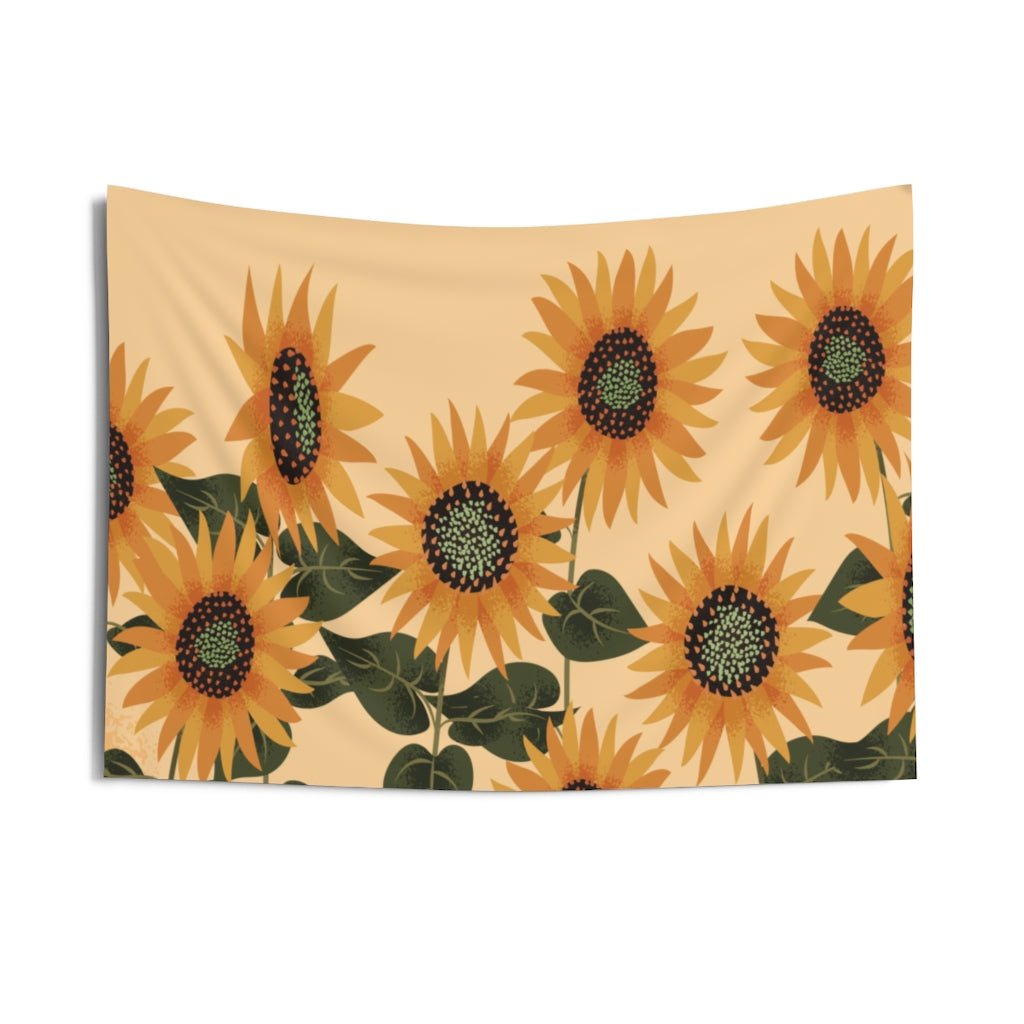 Sunflower Tapestry, Yellow Floral Wild Flowers Landscape Indoor Wall Art Hanging Tapestries Large Small Decor Home Dorm Room Gift Starcove Fashion