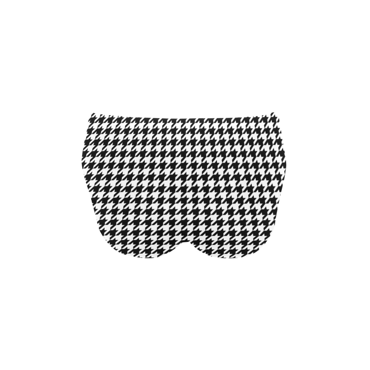 Houndstooth Men Swim Briefs, Black White Sexy 80s Swimwear Trunks Swimming Suit Swimsuit Low Rise Underwear Vintage Designer Swimwear