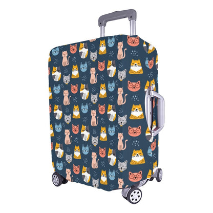Cute Cats Luggage Cover, Kitten Aesthetic Print Suitcase Hard Bag Washable Protector Travel Small Large Designer Gift Starcove Fashion
