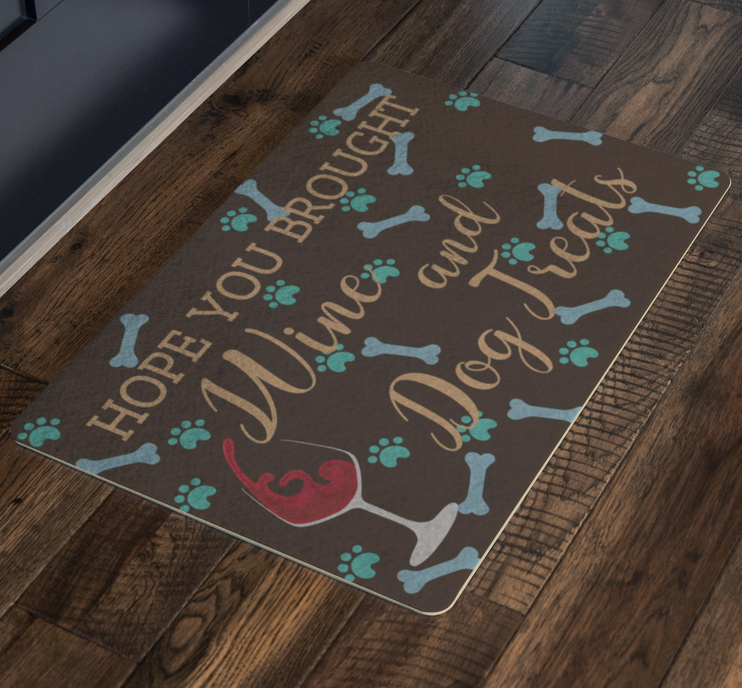 Hope You Brought Wine and Dog Treats Doormat, Funny Front Doormat, Humorous Saying Outdoor Floor, Front Door House Warming Gift Welcome Mat Starcove Fashion