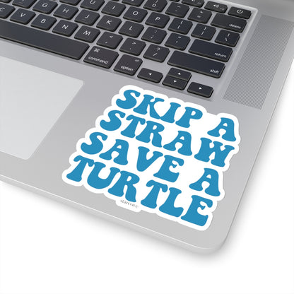 Skip A Straw Save A Turtle, Vsco Turtle Stickers Laptop Vinyl Waterproof Car Bumper Water bottle Wall Decal Starcove Fashion
