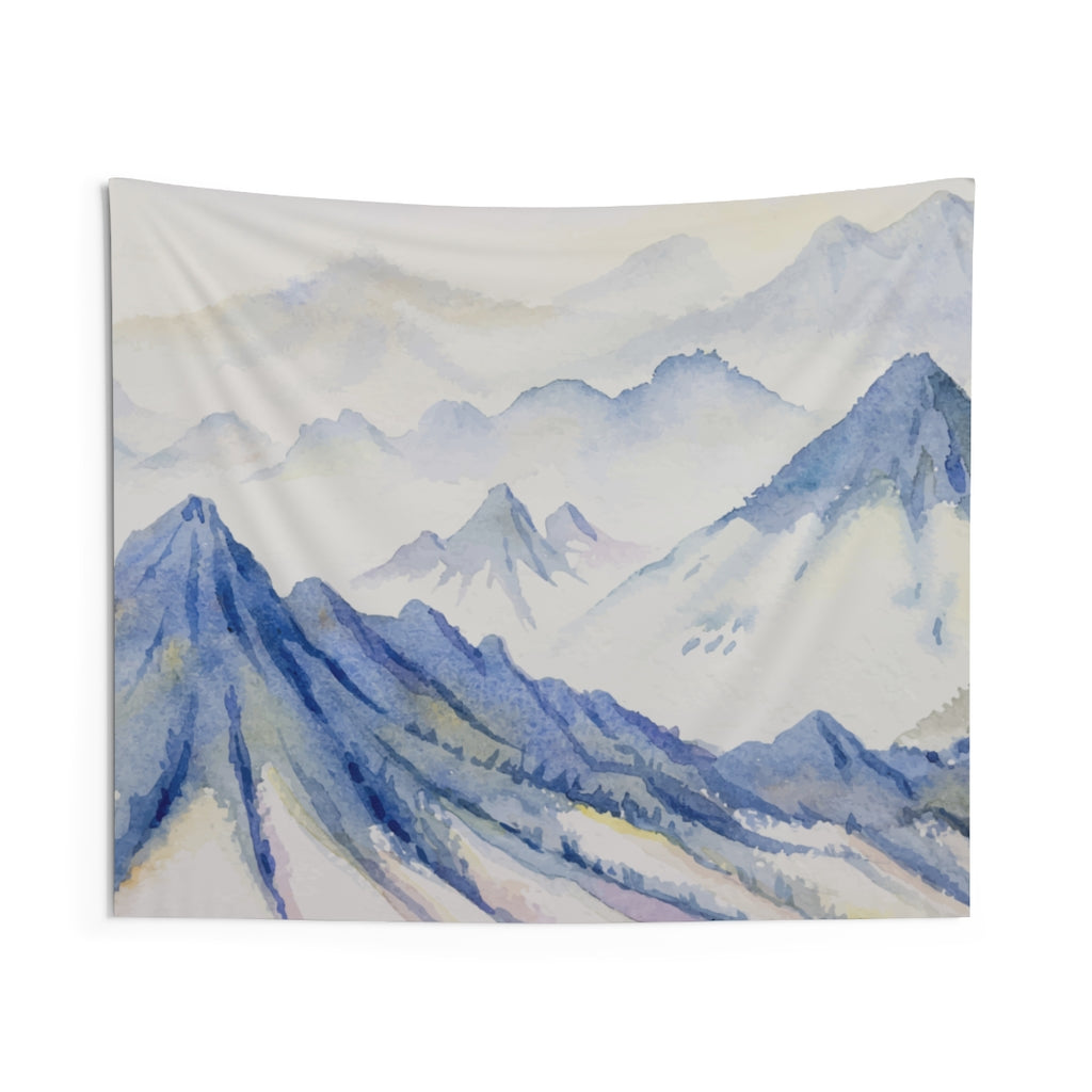 Snowy Mountain Tapestry, Tops Watercolor Landscape Indoor Wall Aesthetic Art Hanging Large Small Home College Dorm Gift Starcove Fashion