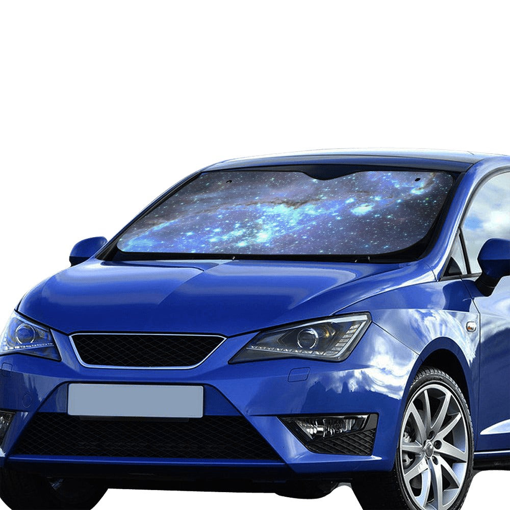 Galaxy Space Windshield Sun Shade, Constellation Car Accessories Auto Protector Window Visor Screen Decor 55" x 29.53"