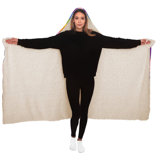 Trippy Hooded Blanket, Psychedelic Colorful Eye Sherpa Fleece Throw Fluffy Cozy Warm Adult Men Women Kids Large Gift Starcove Fashion