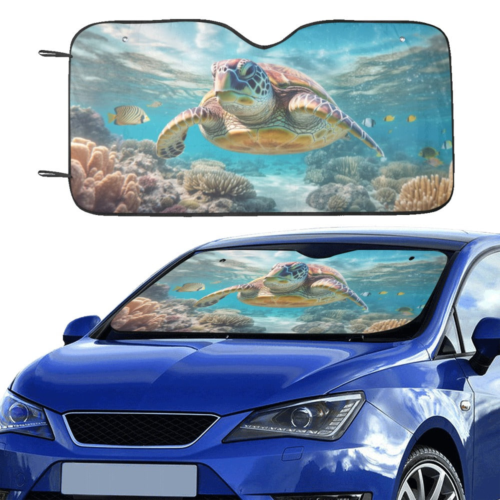 Sea Turtle Car Sunshade, Windshield Ocean Coral Marine Car Accessories –  Starcove Fashion