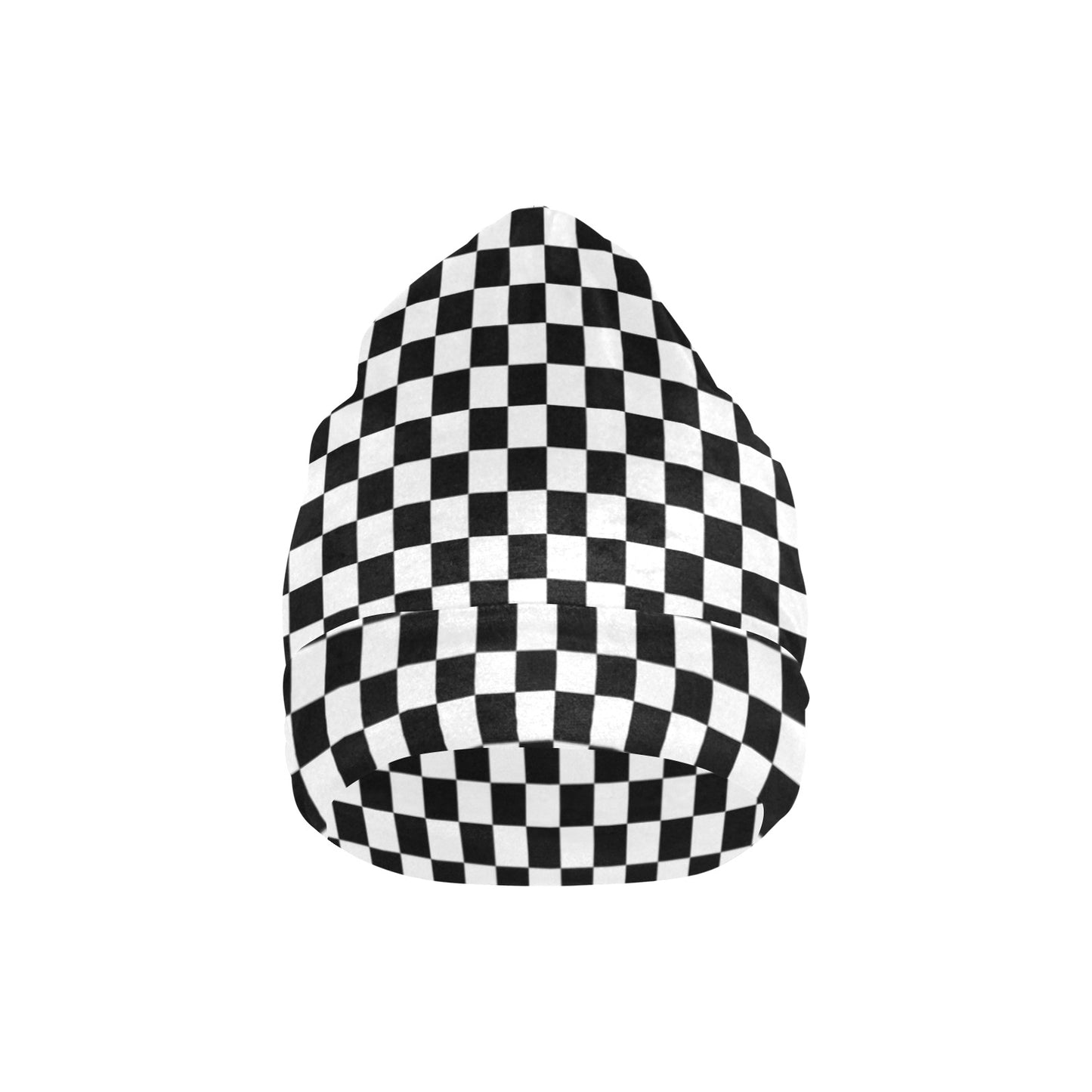 Checkered Beanie, Black White Check Checkerboard Soft Fleece Party Men Women Cute Stretchy Winter Adult Aesthetic Cap Hat Gift Starcove Fashion