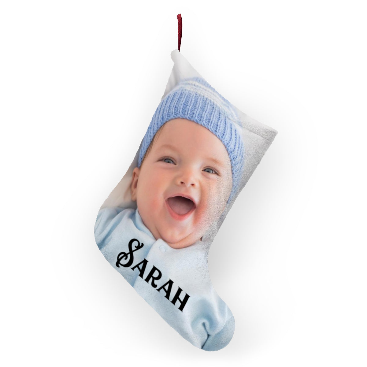 Custom Photo Christmas Stockings, Personalized Name Xmas Holiday Text Santa Baby Kids Children Mom Dad Gift Starcove Fashion