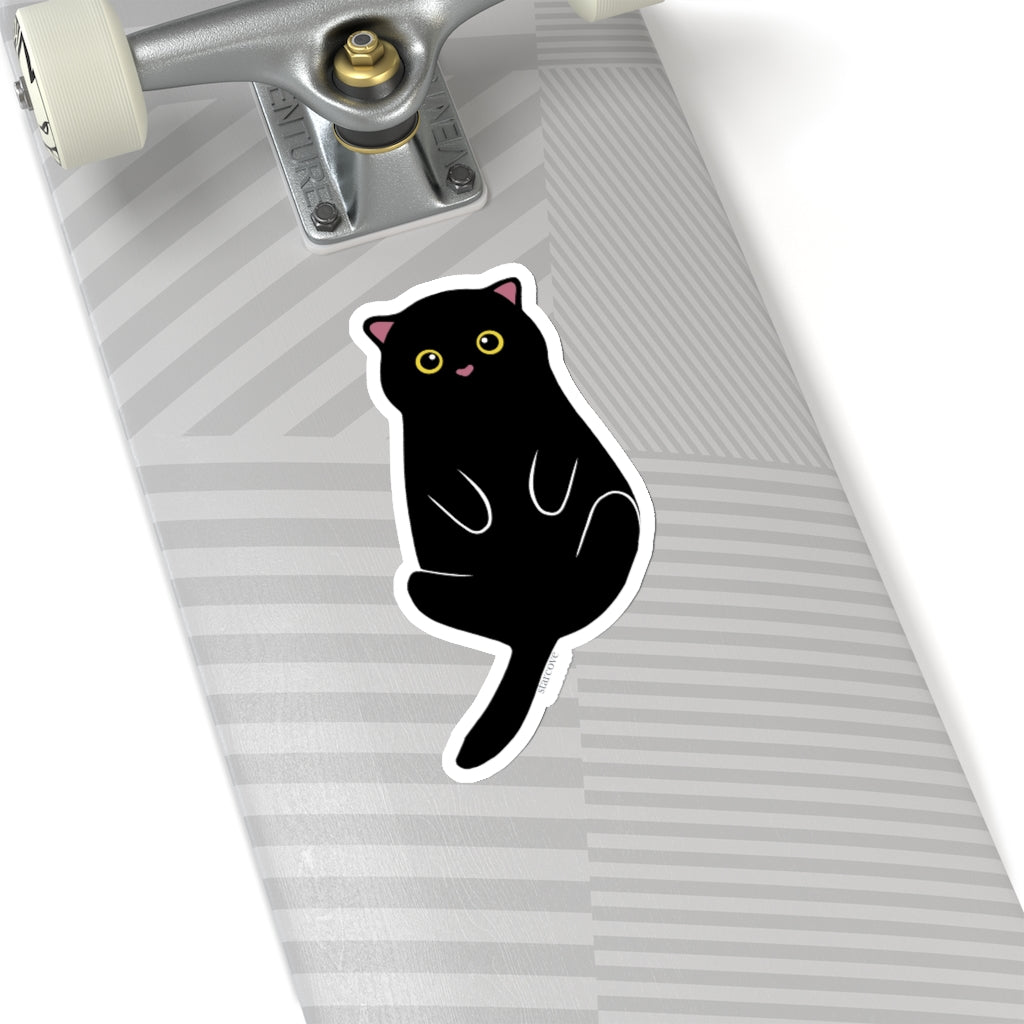 Black Cat Sticker, Kitty Pet Laptop Decal Vinyl Cute Waterbottle Tumbler Car Waterproof Bumper Aesthetic Die Cut Wall Mural Starcove Fashion