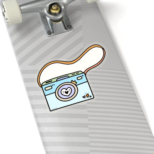 Blue Camera Sticker, Laptop Decal Vinyl Cute Waterbottle Tumbler Car Waterproof Bumper Aesthetic Die Cut Wall Mural Starcove Fashion