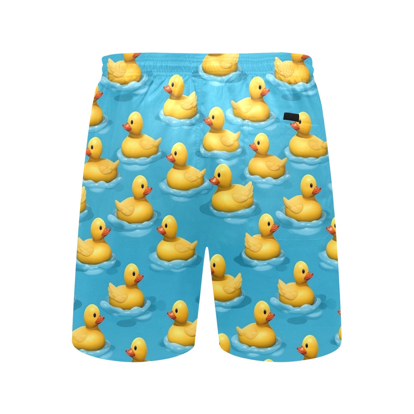 Yellow Rubber Duck Men Swim Trunks Shorts, Print Swimming Mid Length Funny Beach Pockets Mesh Drawstring Boys Casual Bathing Suit Summer Starcove Fashion