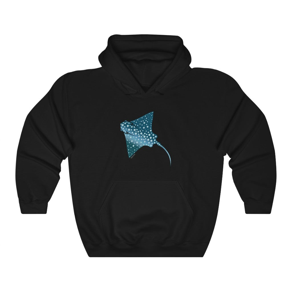 Spotted Eagle Rays Stingray Hoodie, Marine Animals Lover Fish Ocean Pullover Men Women Adult Aesthetic Graphic Hooded Sweatshirt Black / XL