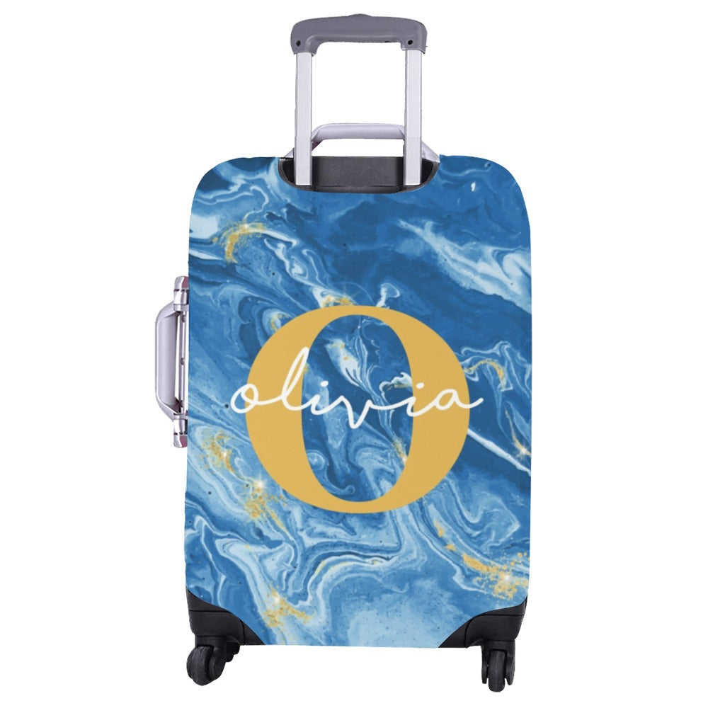 Personalized Luggage Cover, Custom Name Text Monogram Aesthetic Print Suitcase Bag Protector Travel Customized Wrap Small Large Gift Starcove Fashion